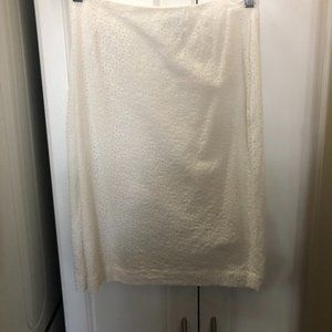 Brooks Brothers White Eyelet lined Skirt, size 2, never worn.